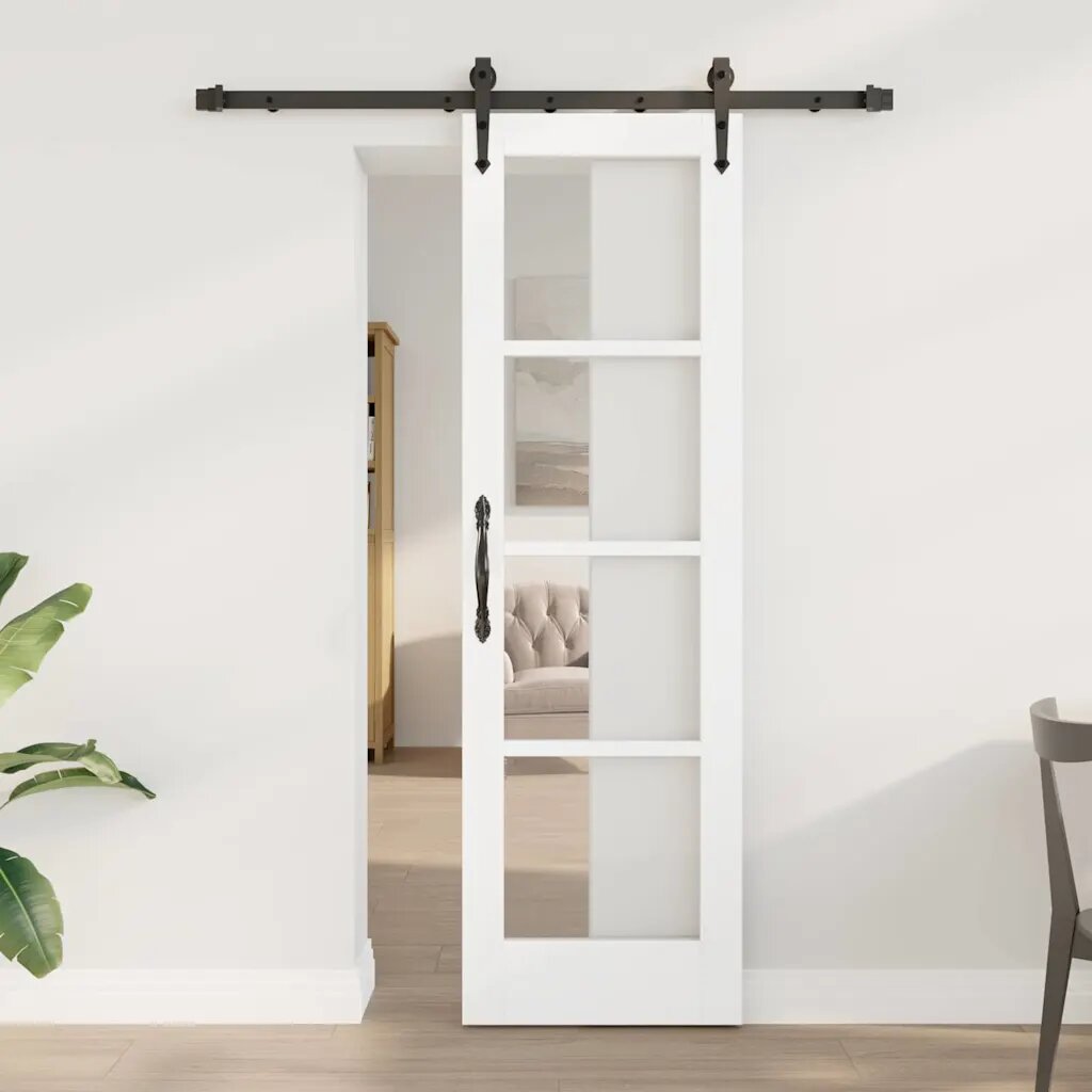 vidaXL Преплъзваща се врата ORKDAL 61 x 1985 см Бяло