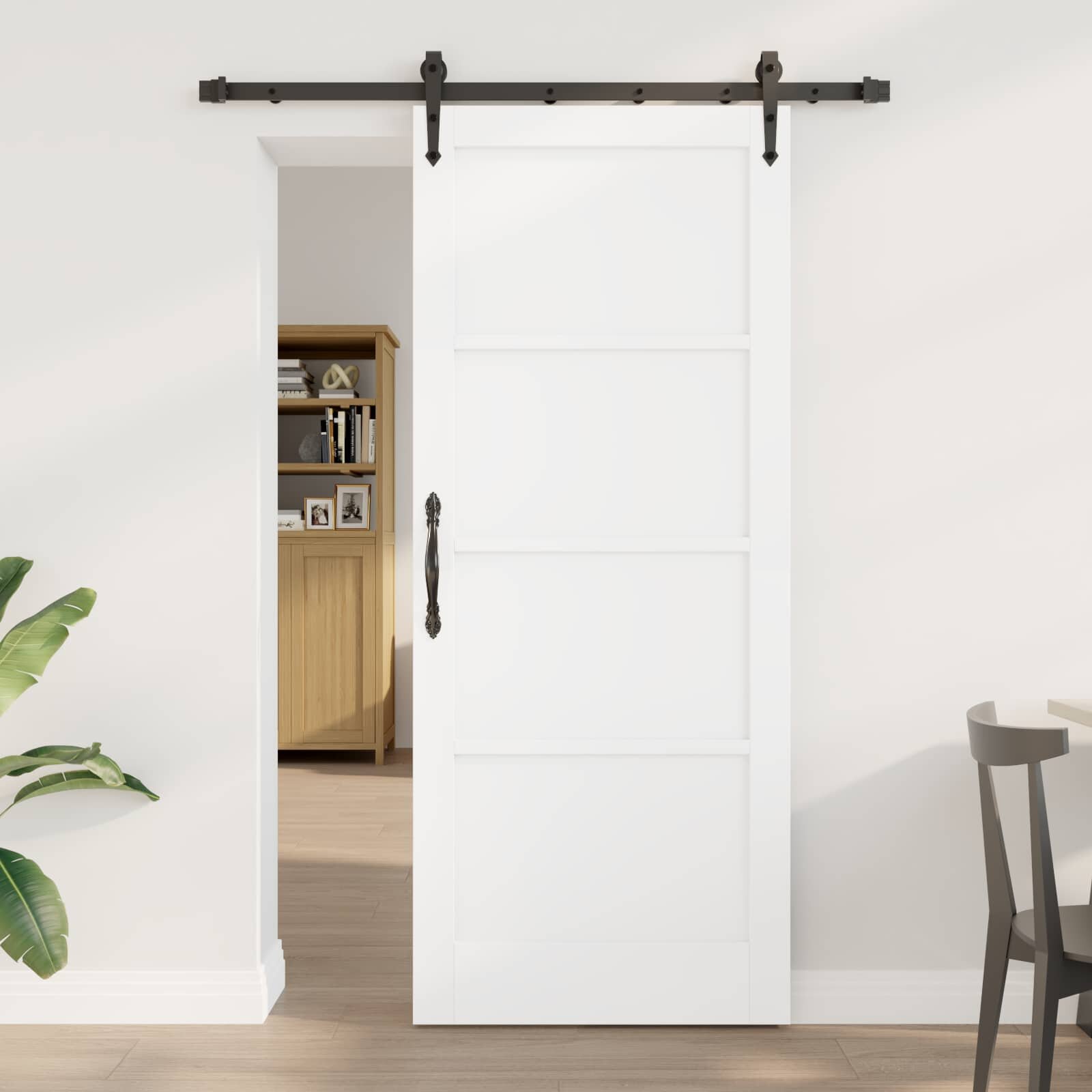 vidaXL Преплъзваща се врата ORKDAL 83 x 202 см Бяло