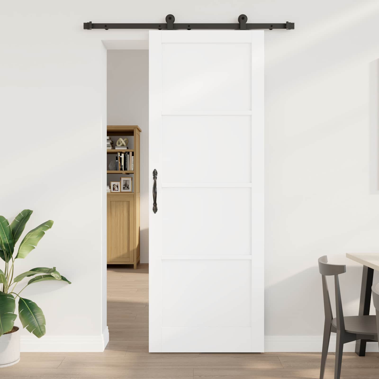 vidaXL Преплъзваща се врата ORKDAL 83 x 232 см Бяло