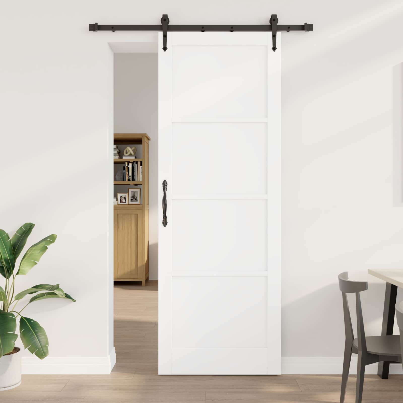 vidaXL Преплъзваща се врата ORKDAL 83 x 232 см Бяло