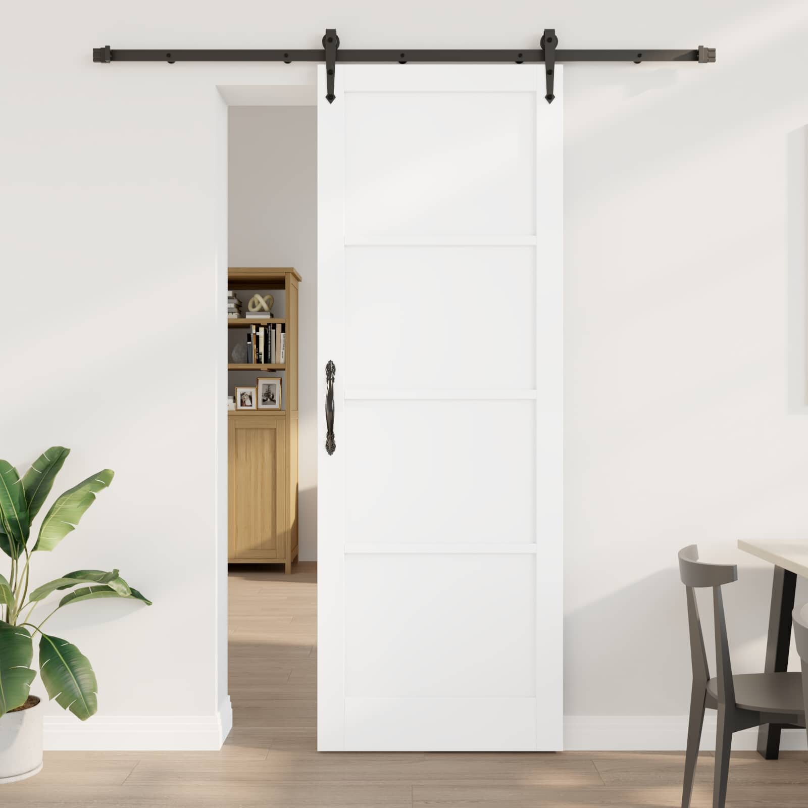 vidaXL Преплъзваща се врата ORKDAL 83 x 232 см Бяло