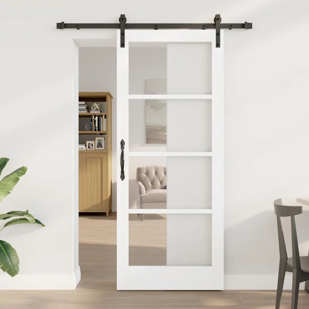 vidaXL Преплъзваща се врата ORKDAL Бяло 83 x 202 см