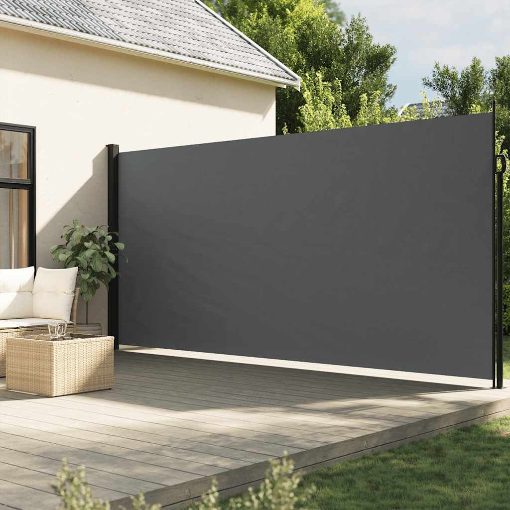 vidaXL Прибираща се странична тента антрацитна 200x300 см