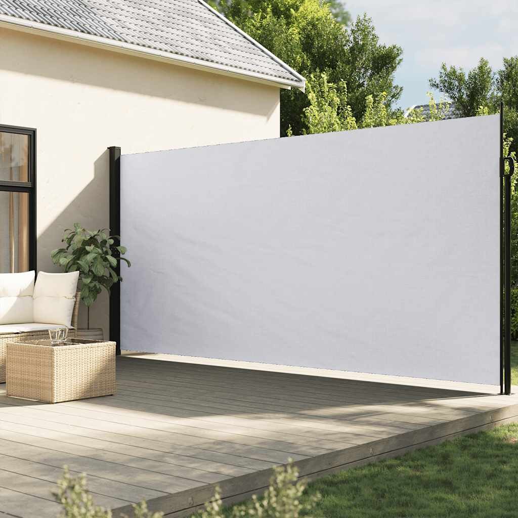 vidaXL Прибираща се странична тента бяла 200x300 см