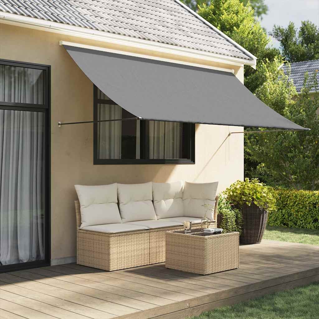 vidaXL Прибираща се тента антрацит 300x150 см плат и стомана