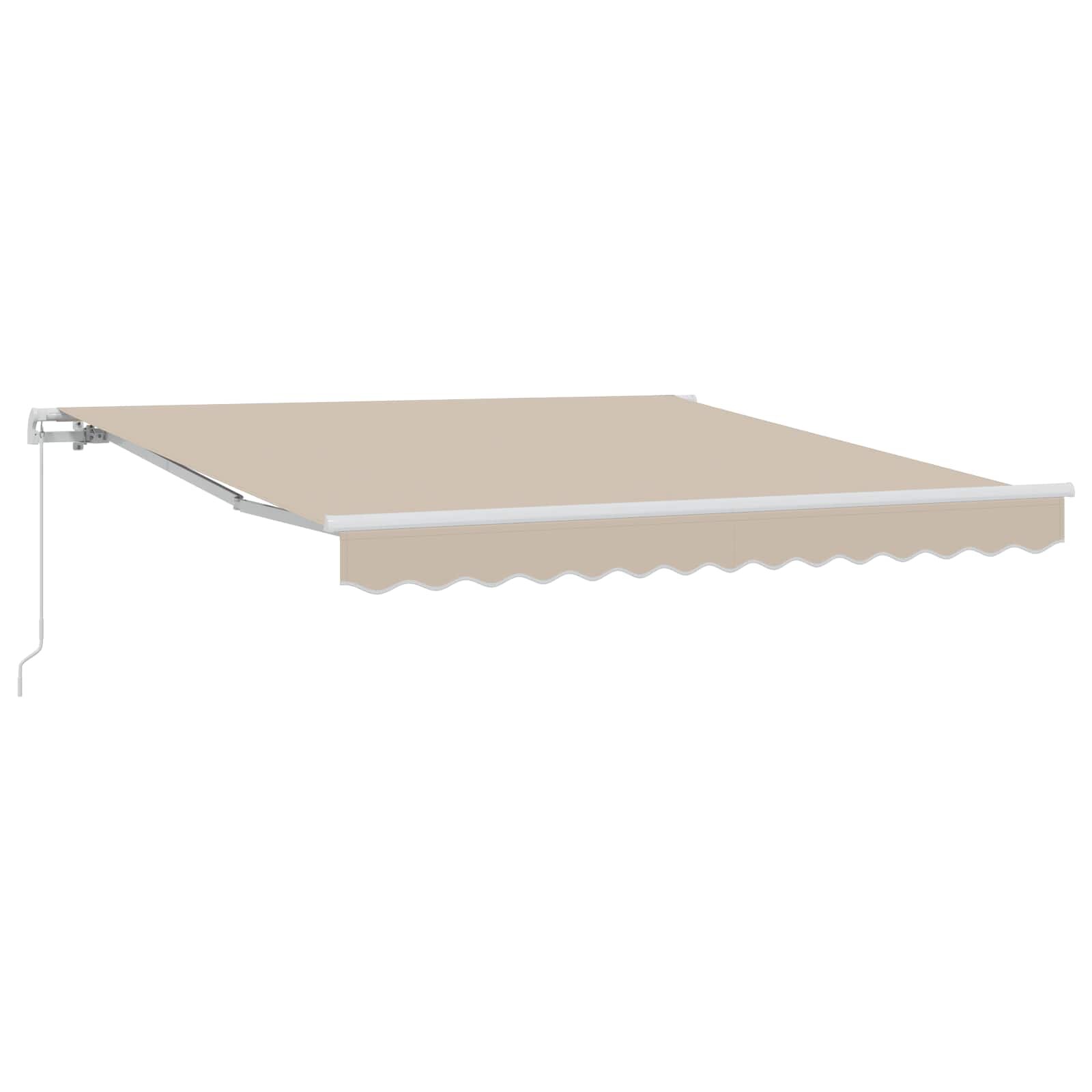 vidaXL Прибираща се тента Бежово 300 x 250 x 165 см