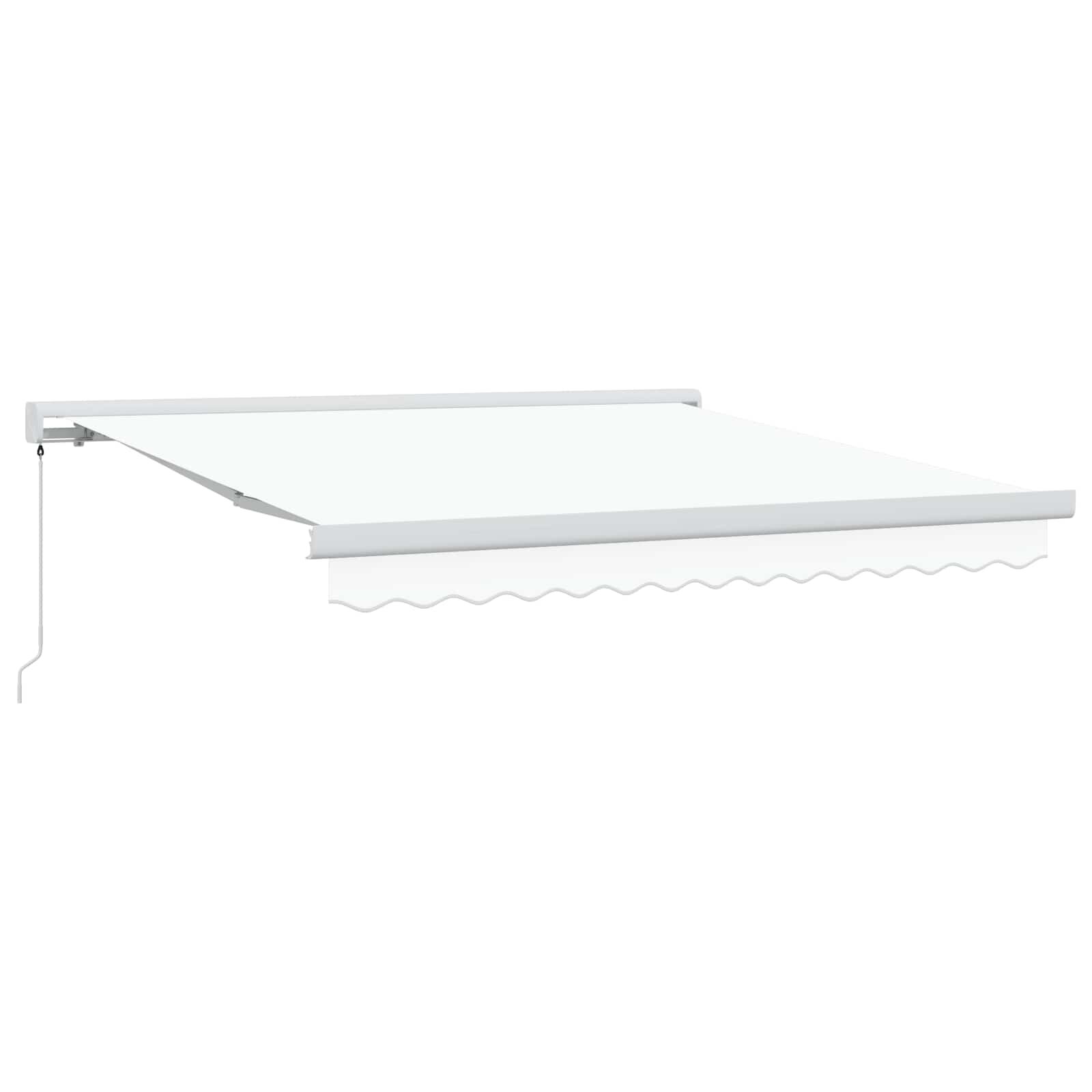 vidaXL Прибираща се тента Бяло 300 x 250 cm Платно и алуминий