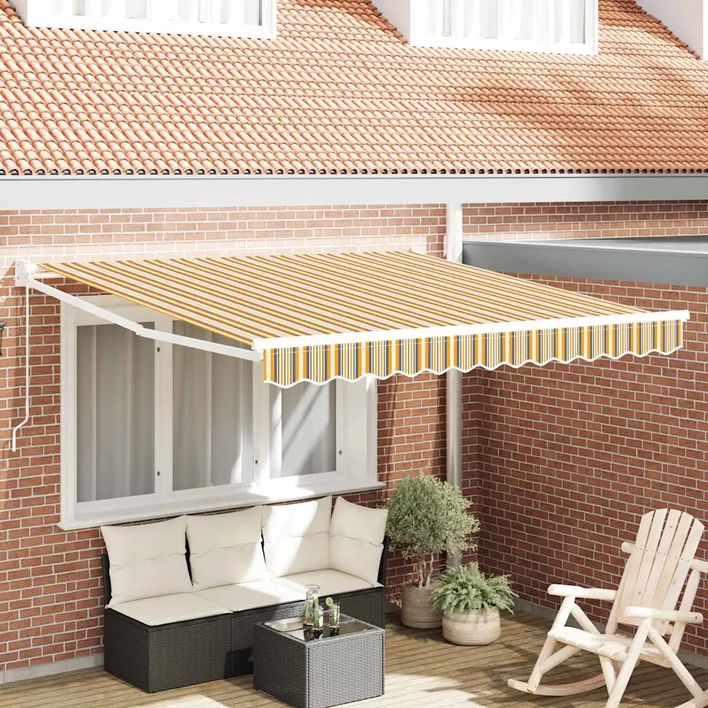 vidaXL Прибираща се тента Многоцветен 300 x 250 x 165 см