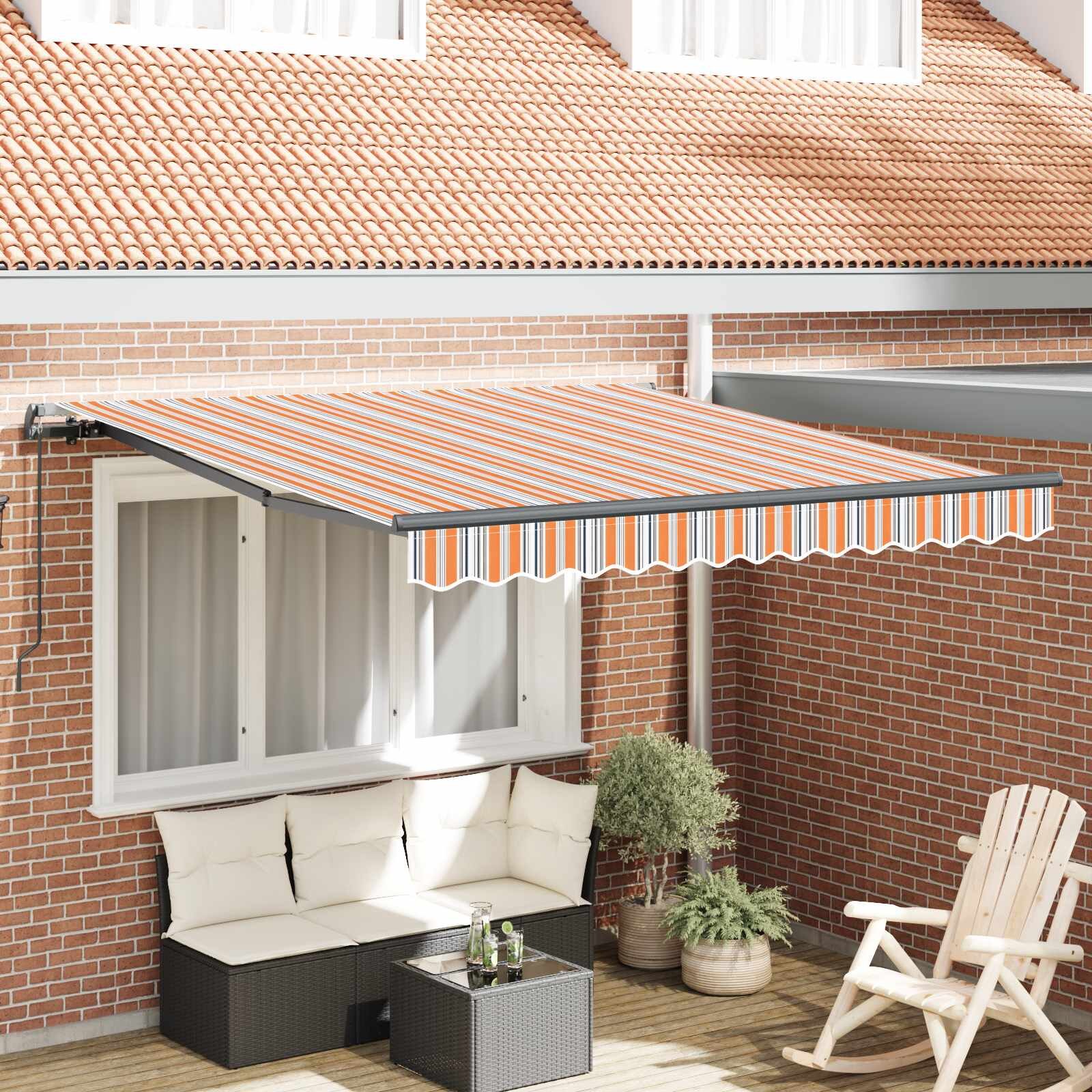 vidaXL Прибираща се тента Многоцветен 350 x 250 cm