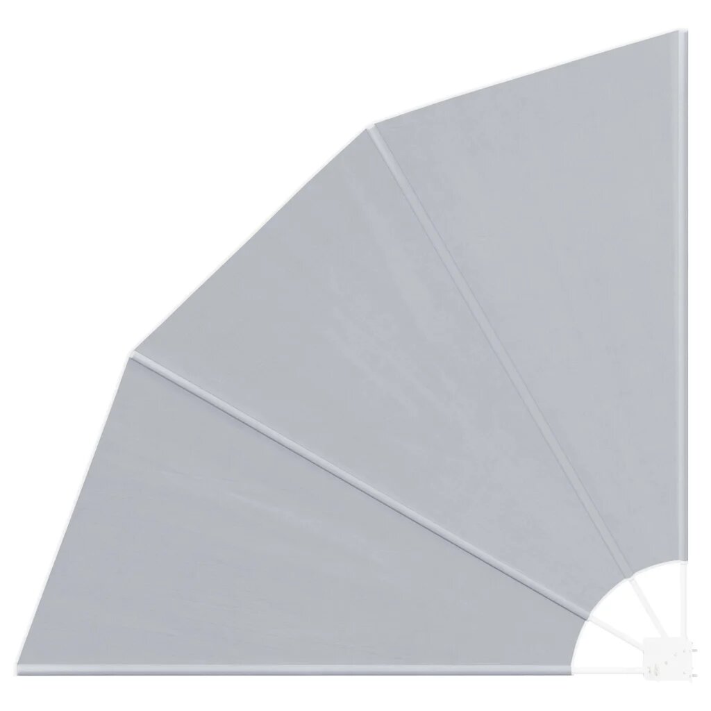 vidaXL Прозорец за балкон 160 x 160 cm Полиестер Сиво