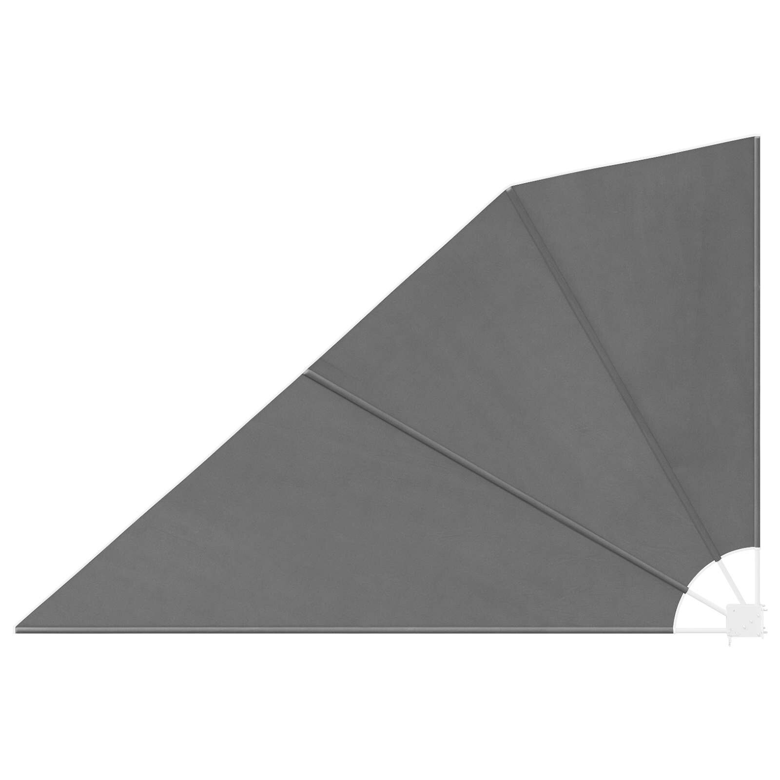 vidaXL Прозорец за балкон 160 x 240 cm Полиестер Нередовен Светлосиво