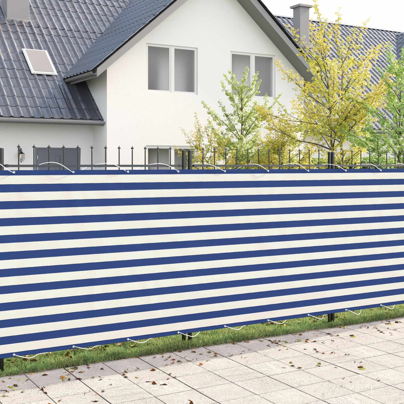 vidaXL Прозорец за балкон 200 x 1000 cm Тъкан с PU покритие