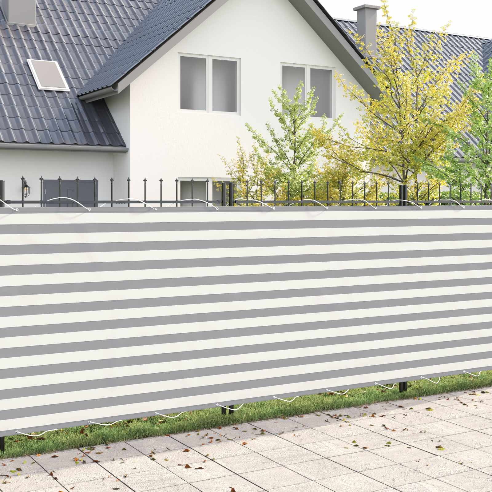 vidaXL Прозорец за балкон 200 x 400 cm Тъкан с PU покритие