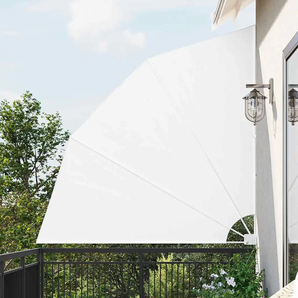 vidaXL Прозорец за балкон 210 x 210 cm Полиестер Бяло