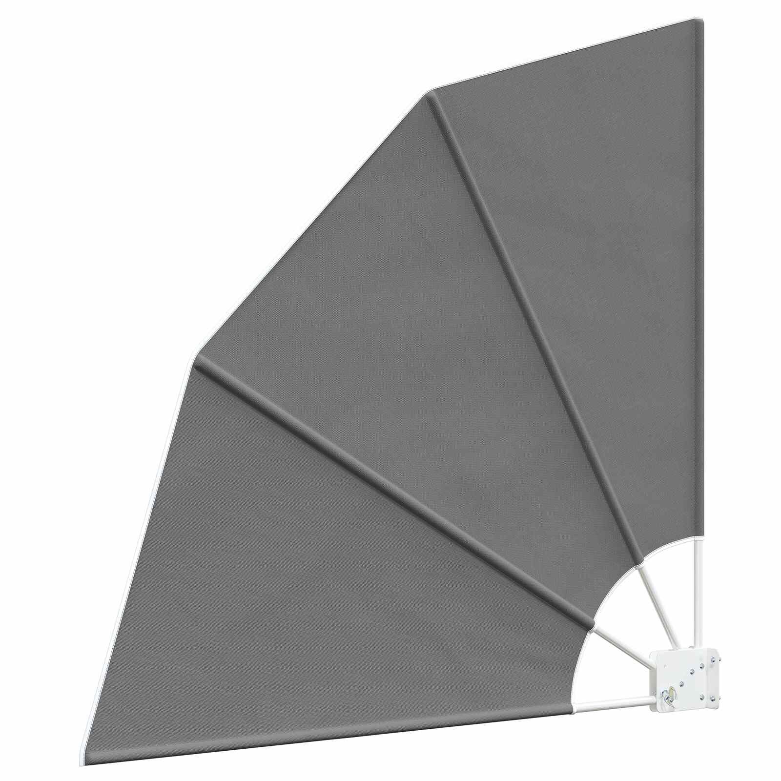 vidaXL Прозорец за балкон 210 x 210 cm Полиестер Светлосиво