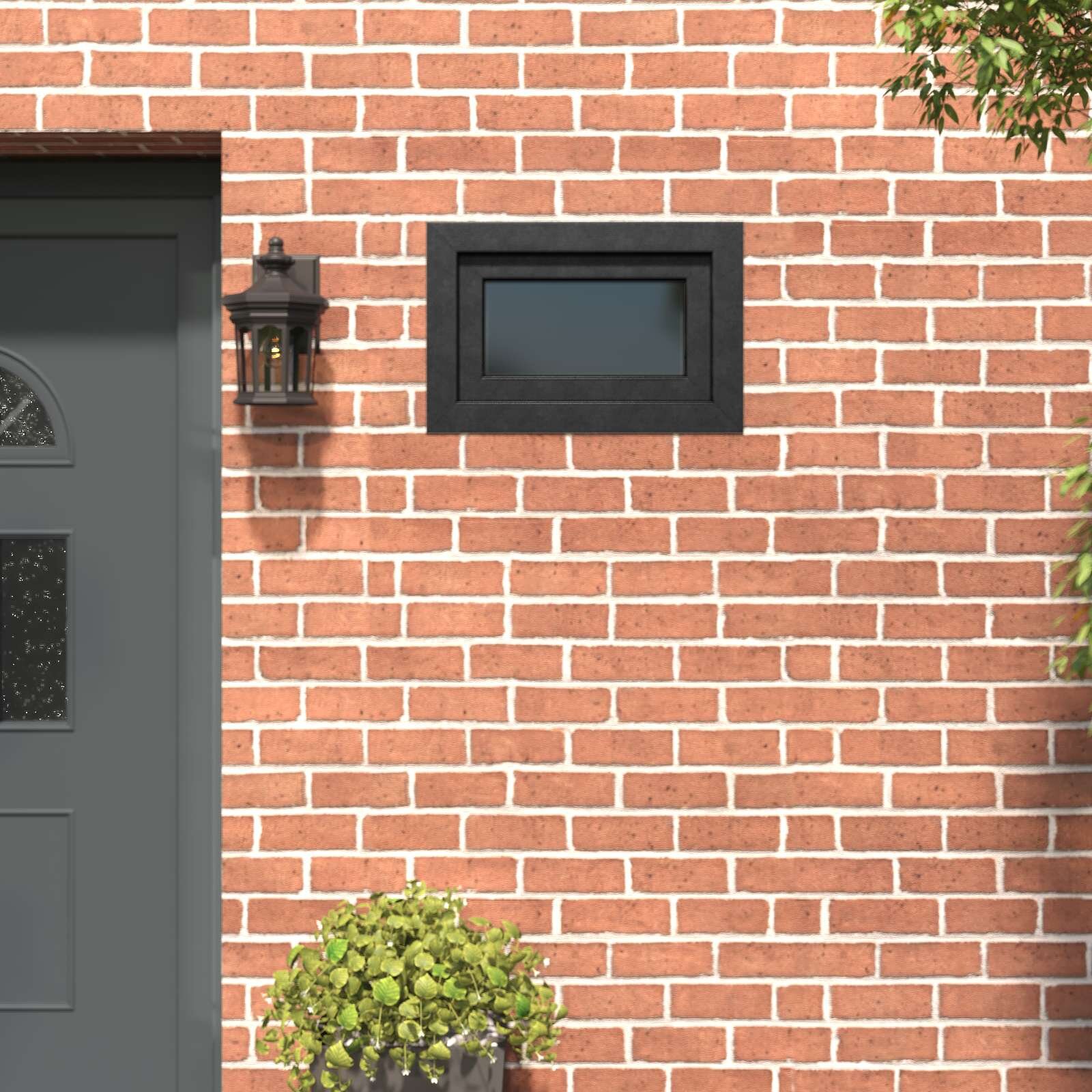 vidaXL Прозорец за мазе RISOR 60 x 40 cm PVC и чисто обикновено стъкло