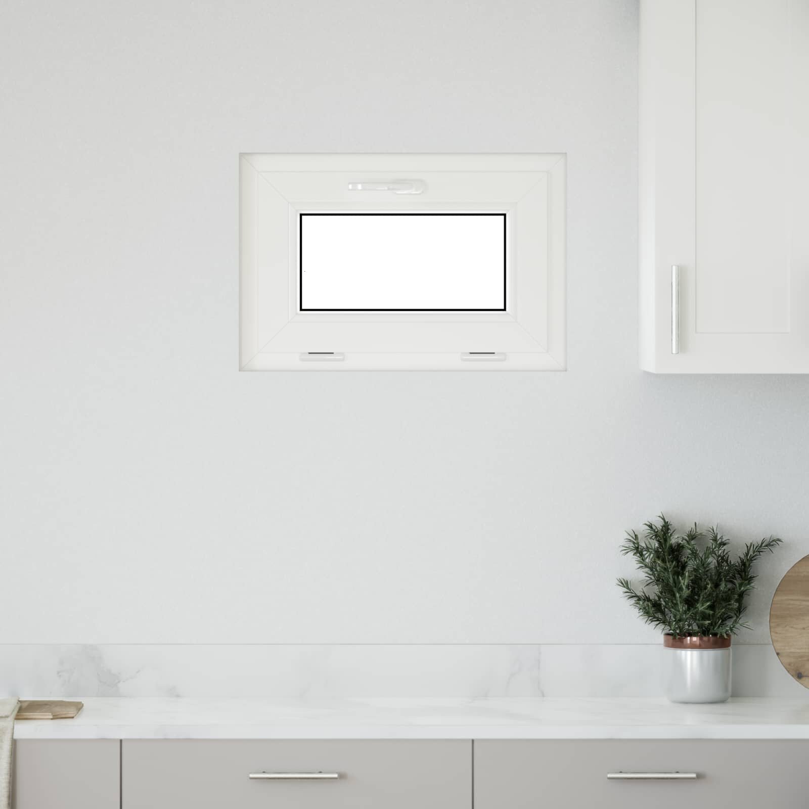 vidaXL Прозорец за мазе RISOR 60 x 40 cm PVC и прозрачно гладко стъкло