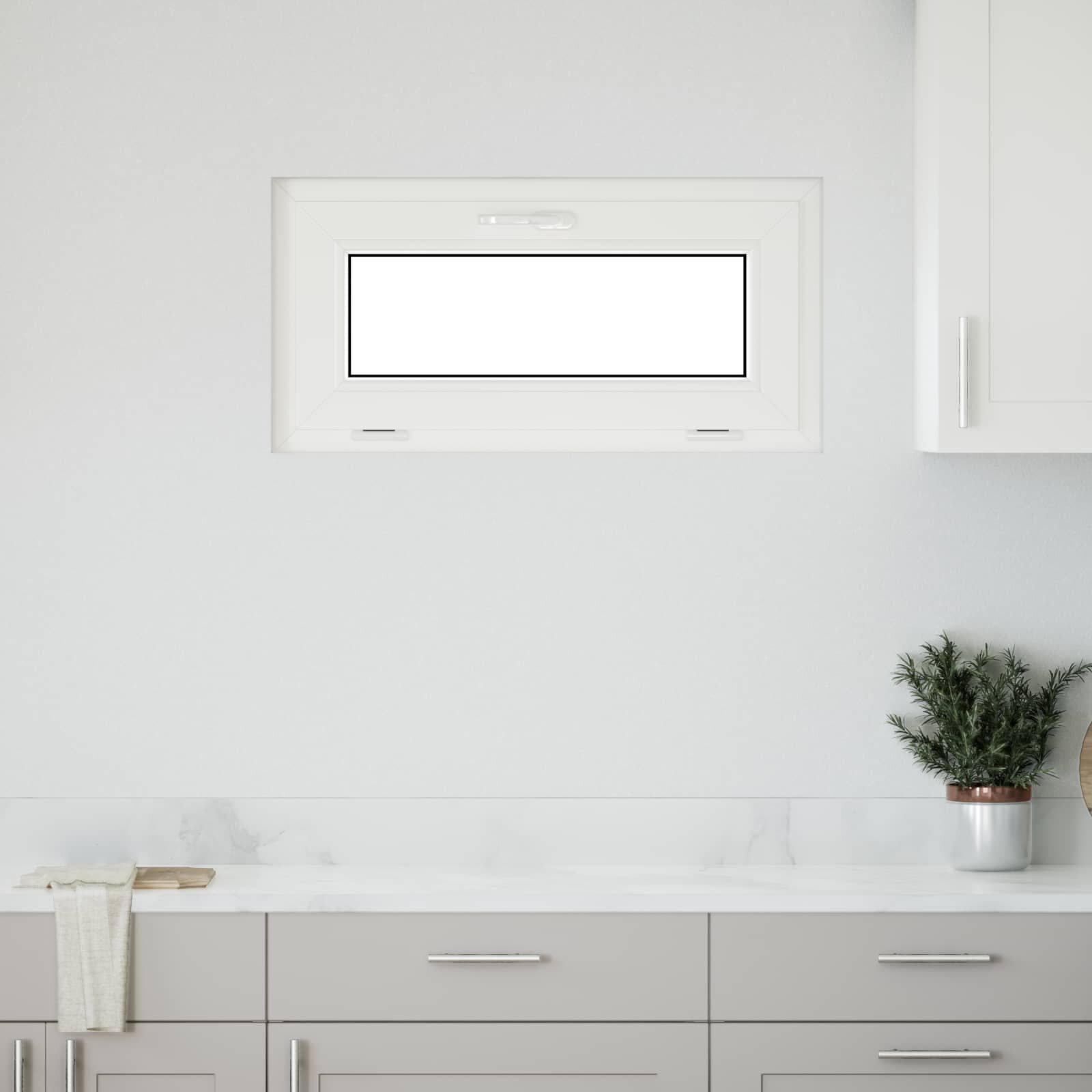 vidaXL Прозорец за мазе RISOR 80 x 40 cm PVC и чисто обикновено стъкло