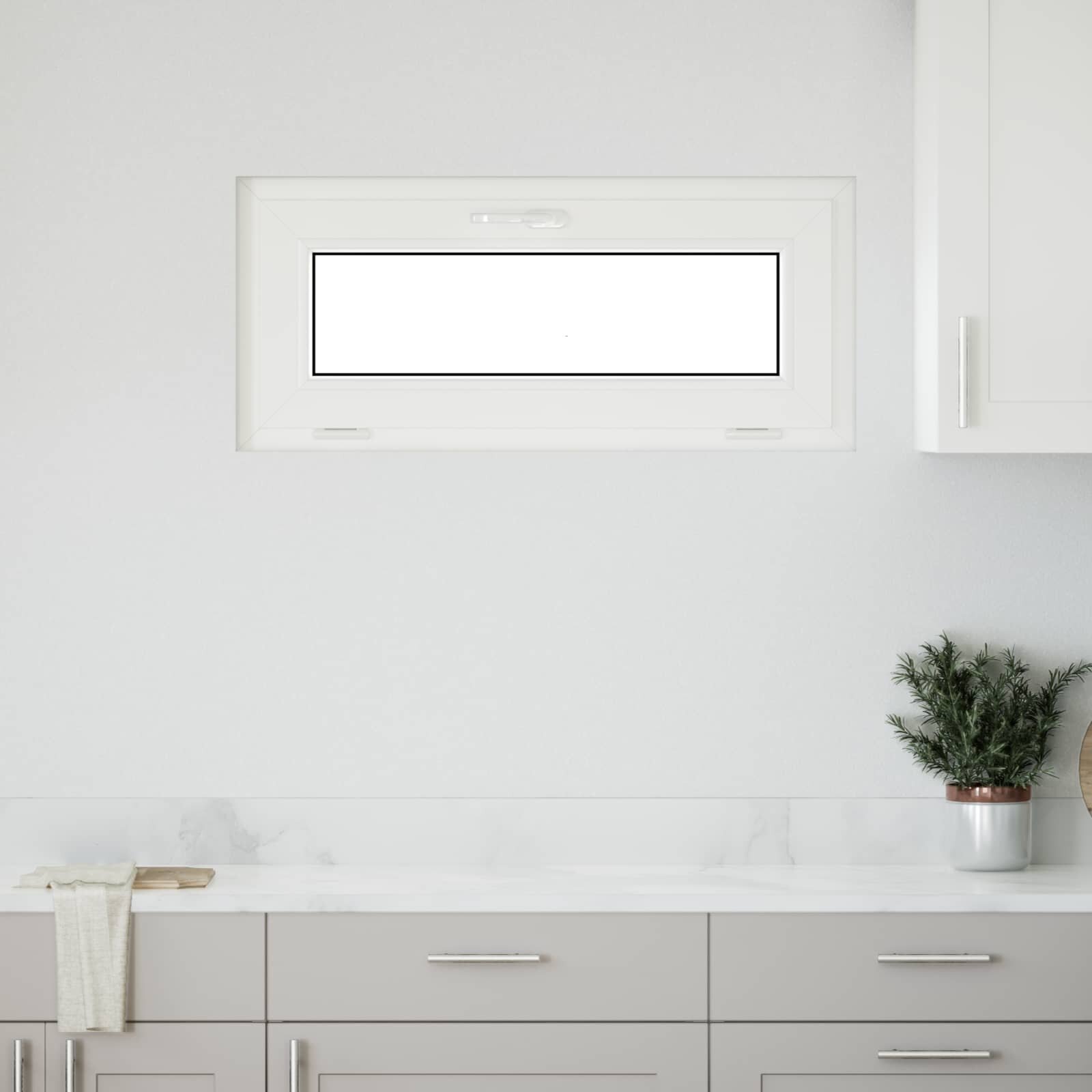 vidaXL Прозорец за мазе RISOR 90 x 40 cm PVC и чисто обикновено стъкло