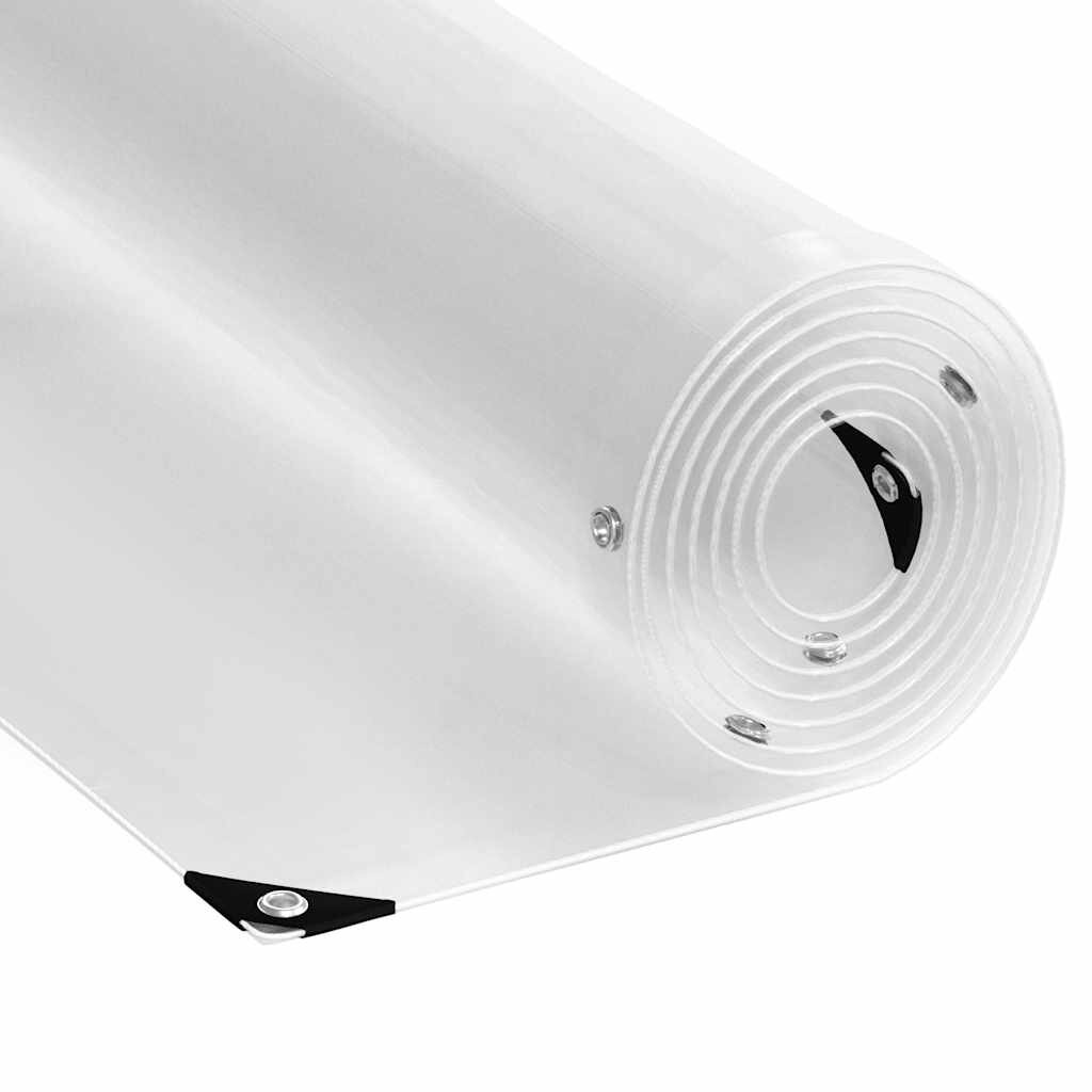 vidaXL Прозрачен брезент с капси 6x6 m PVC