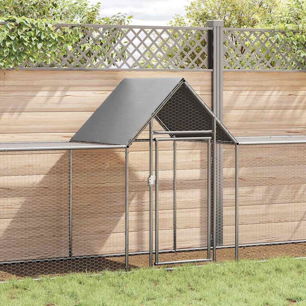 vidaXL Птичарник 9x1x15 м поцинкована стомана