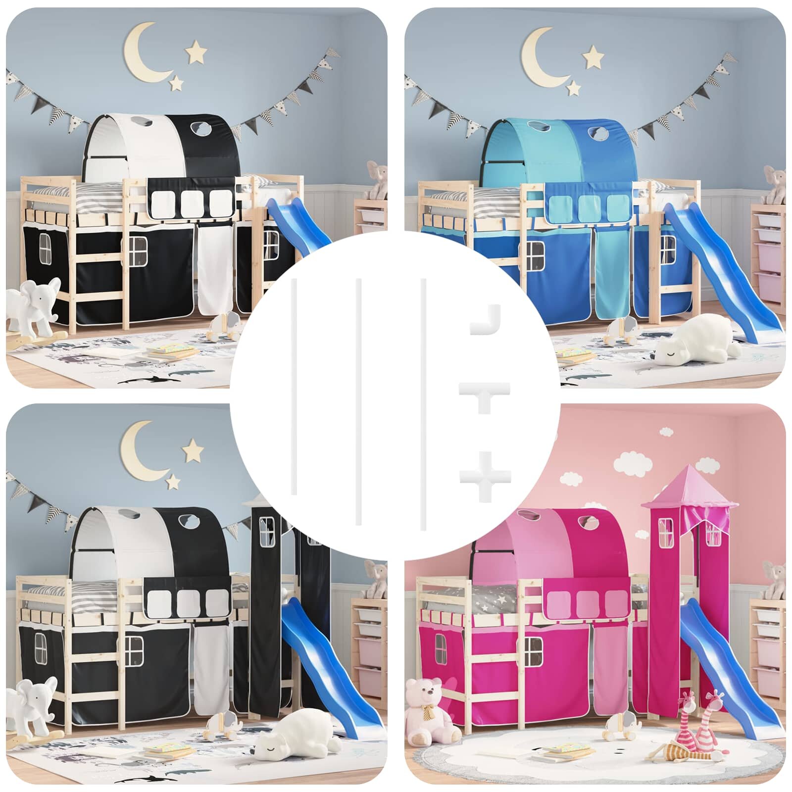 vidaXL PVC Тръба 2 бр. Бяло 122 x 18 x 500 мм PP и PE