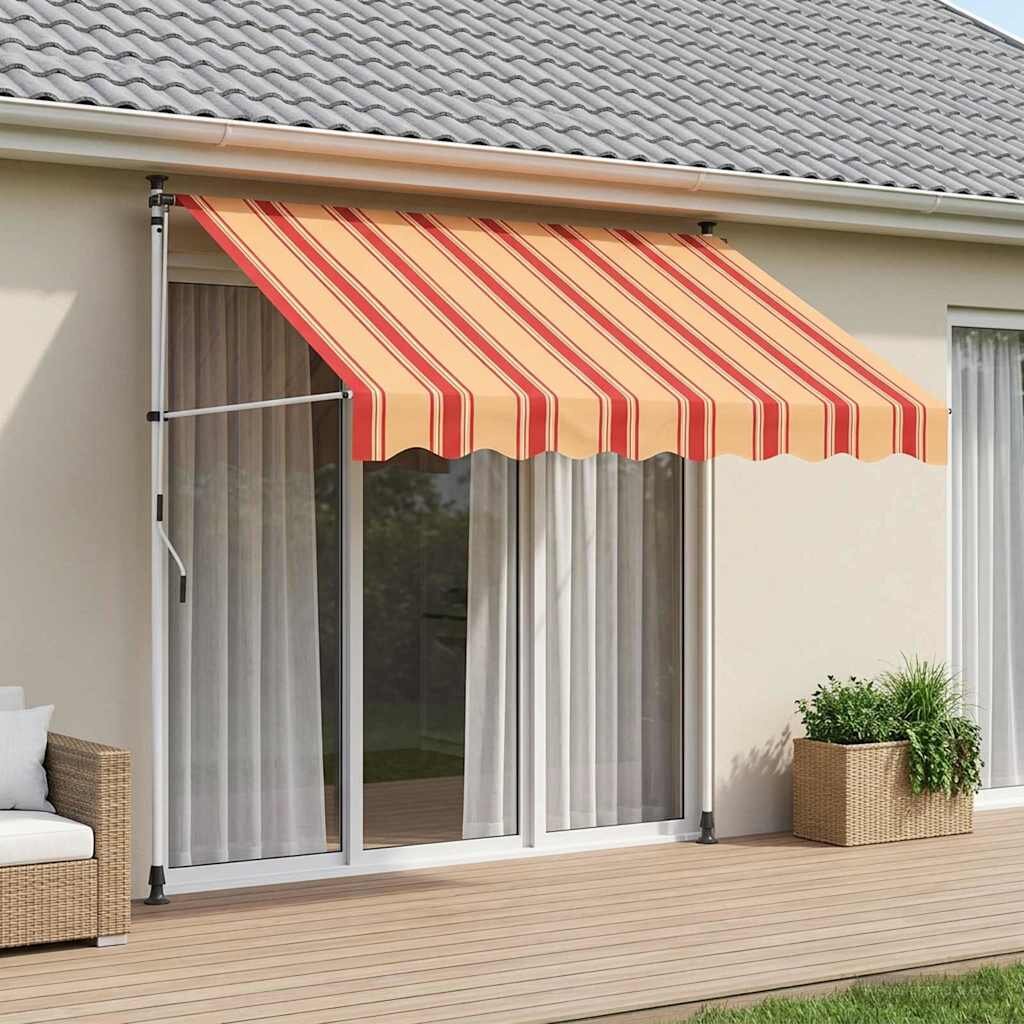 vidaXL Ръчен сгъваем навес Многоцветен 300 x 115 x 300 см