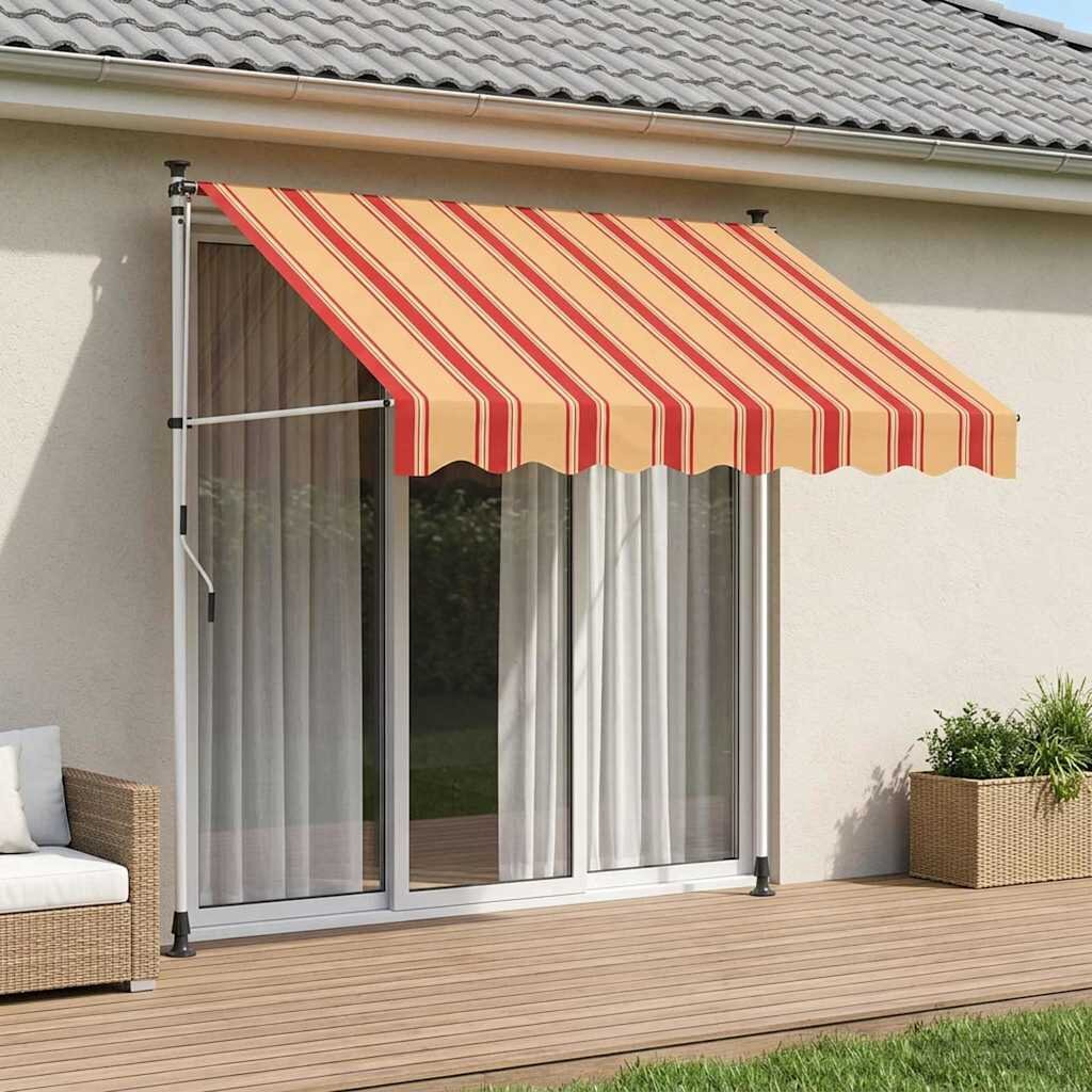 vidaXL Ръчен сгъваем навес Многоцветен 400 x 115 x 300 см