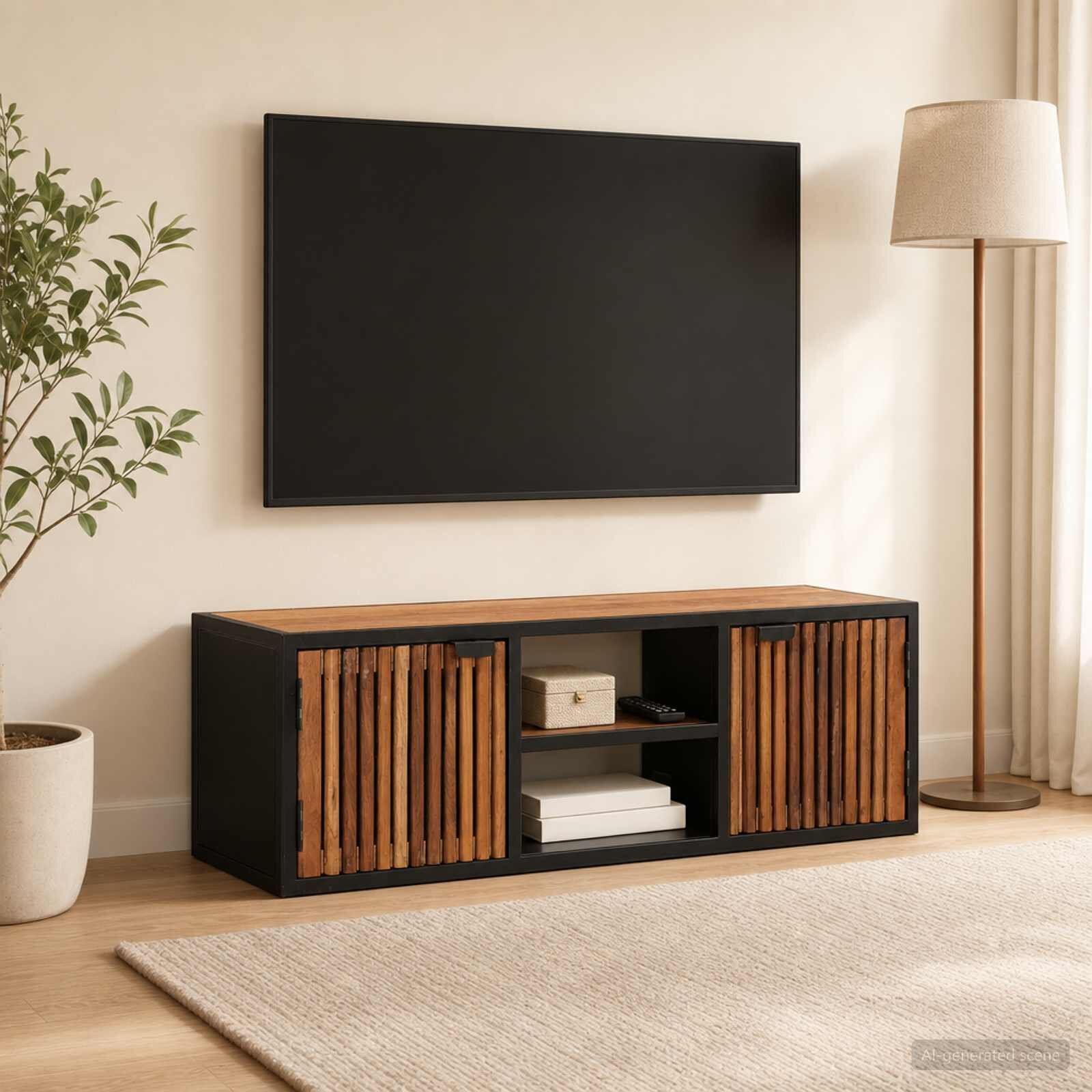 vidaXL Ръчно изработено телевизионно шкафче 105 x 30 x 35 см