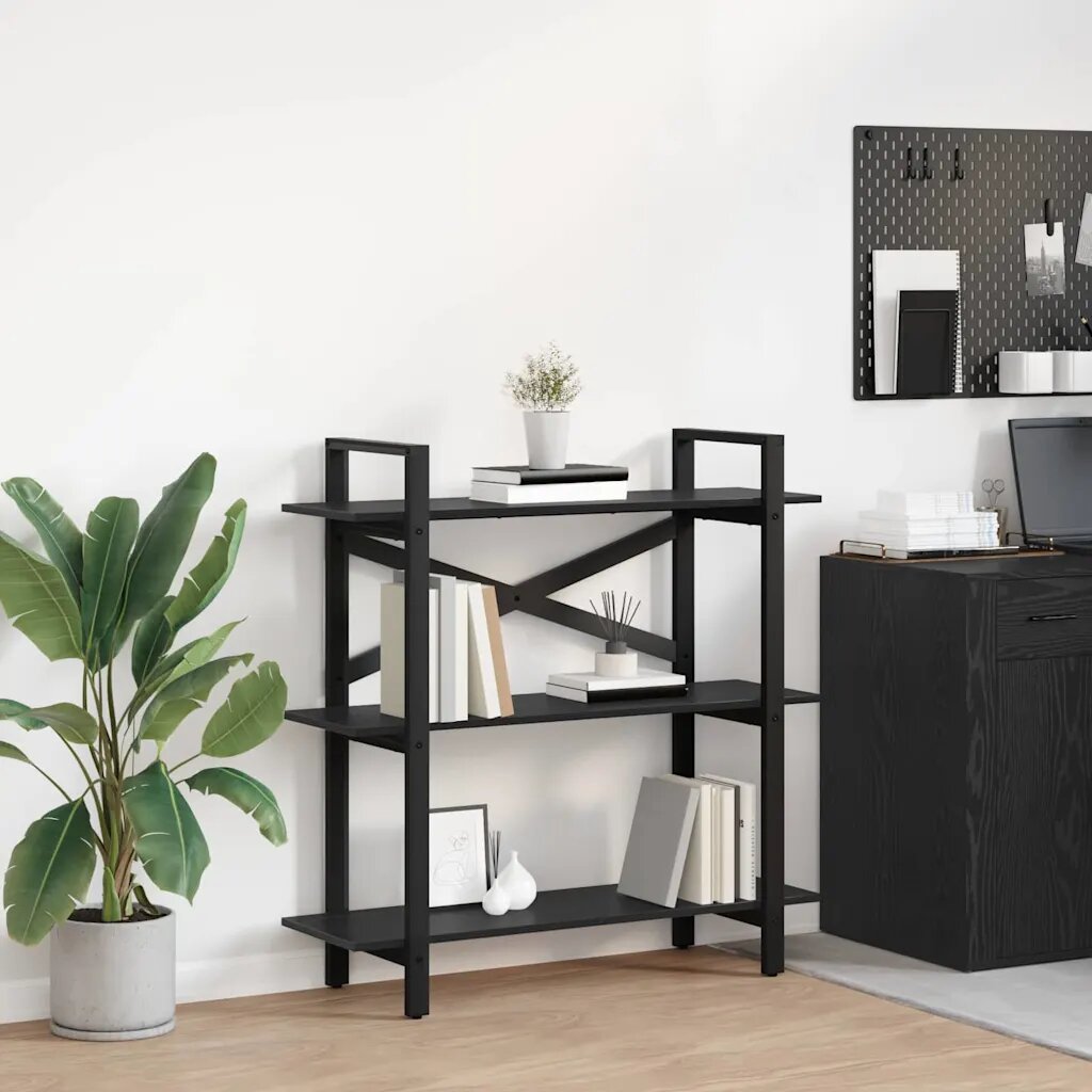 vidaXL Рафт за книги 3 нива 100 x 335 x 102 см Инженерна дървесина