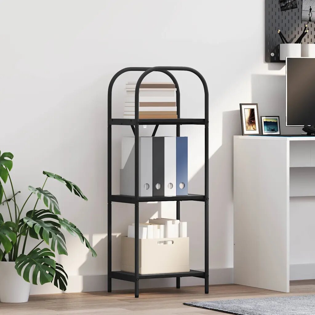 vidaXL Рафт за книги 3 нива 40 x 30 x 109 см Инженерна дървесина