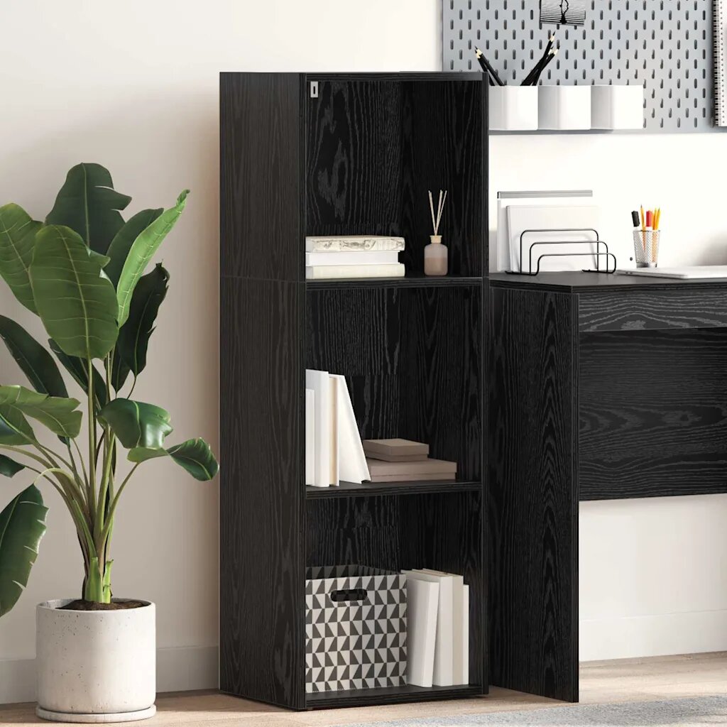vidaXL Рафт за книги 3 нива 40 x 30 x 114 см Инженерна дървесина