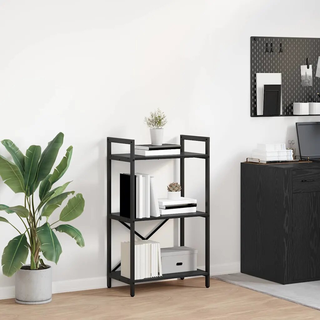 vidaXL Рафт за книги 3 нива 56 x 34 x 96 см Инженерна дървесина