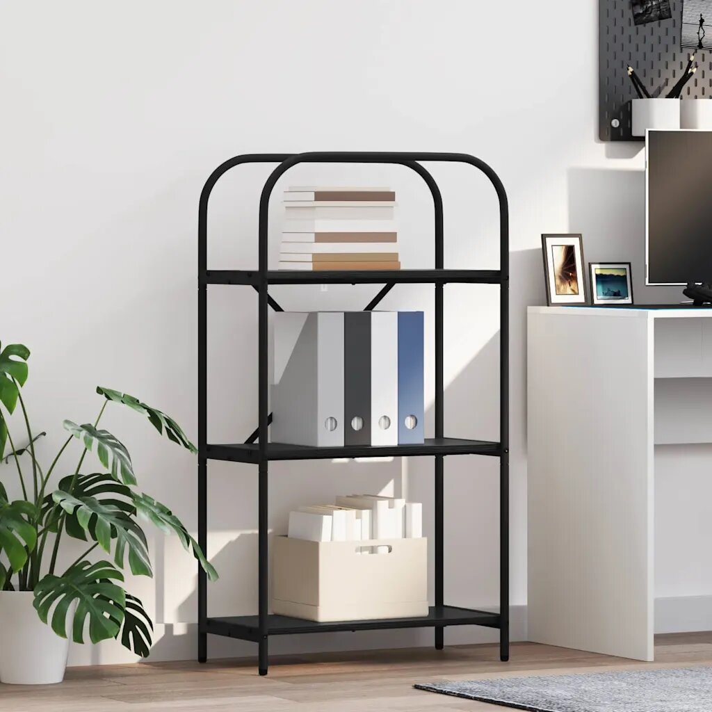 vidaXL Рафт за книги 3 нива 60 x 30 x 109 см Инженерна дървесина