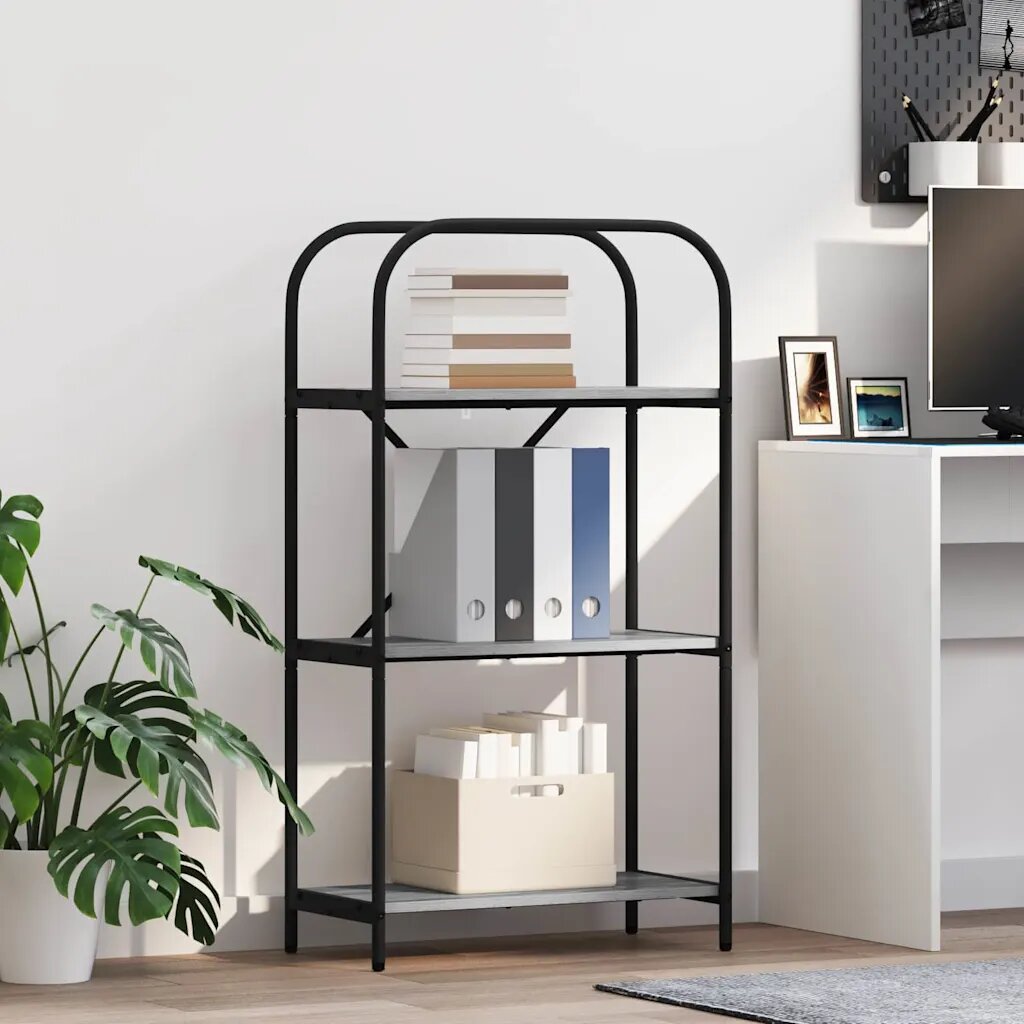 vidaXL Рафт за книги 3 нива 60 x 30 x 109 см Инженерна дървесина