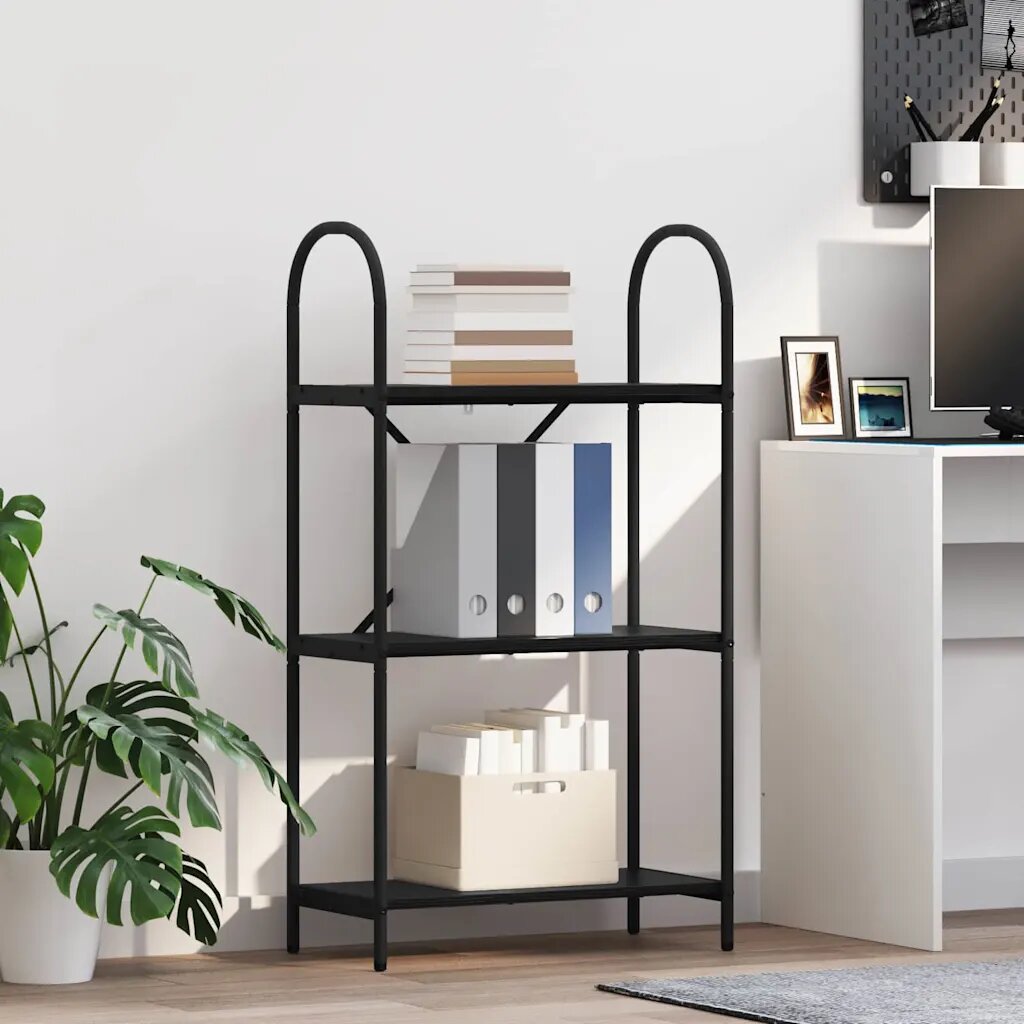 vidaXL Рафт за книги 3 нива 60 x 30 x 109 см Инженерна дървесина