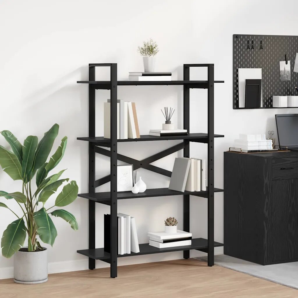 vidaXL Рафт за книги 4 нива 100 x 335 x 140 см Инженерна дървесина