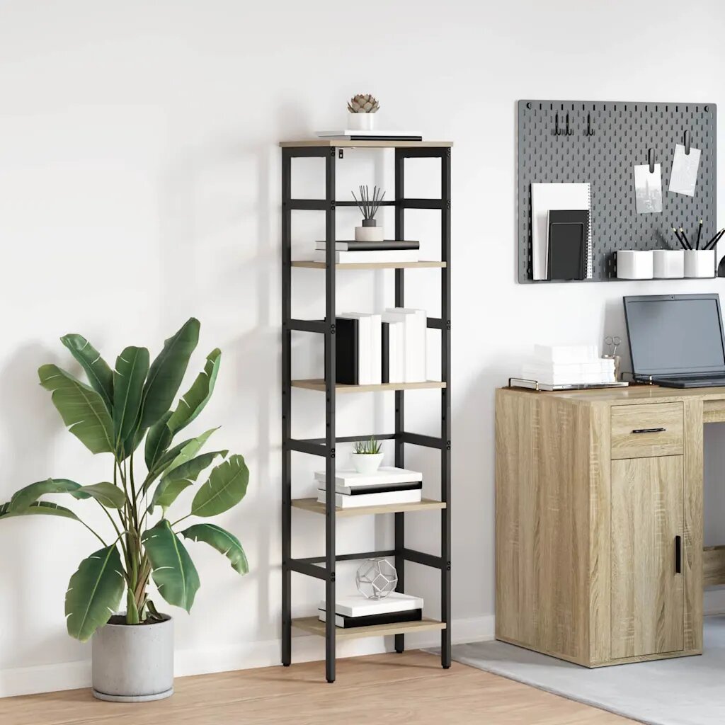 vidaXL Рафт за книги 4 нива 40 х 295 х 149 см Инженерна дървесина