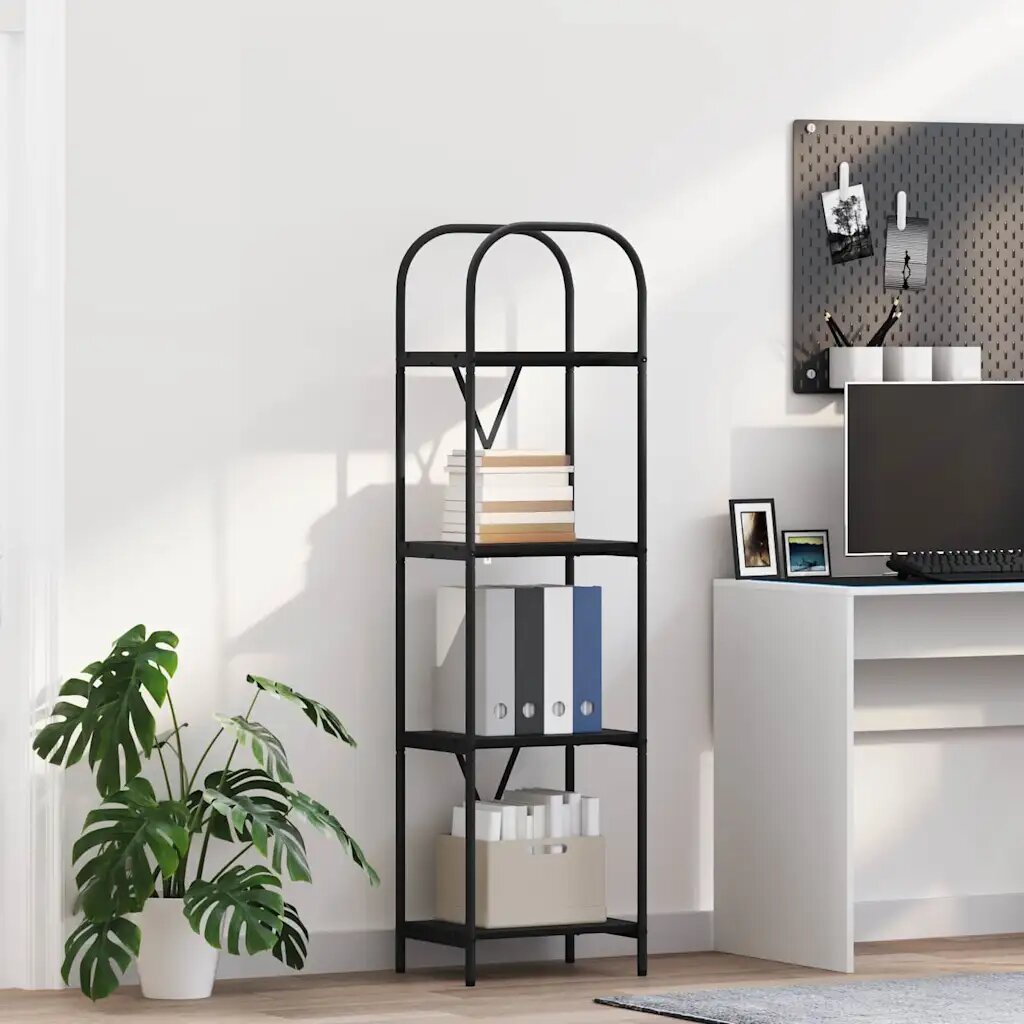 vidaXL Рафт за книги 4 нива 40 x 30 x 146 см Инженерна дървесина