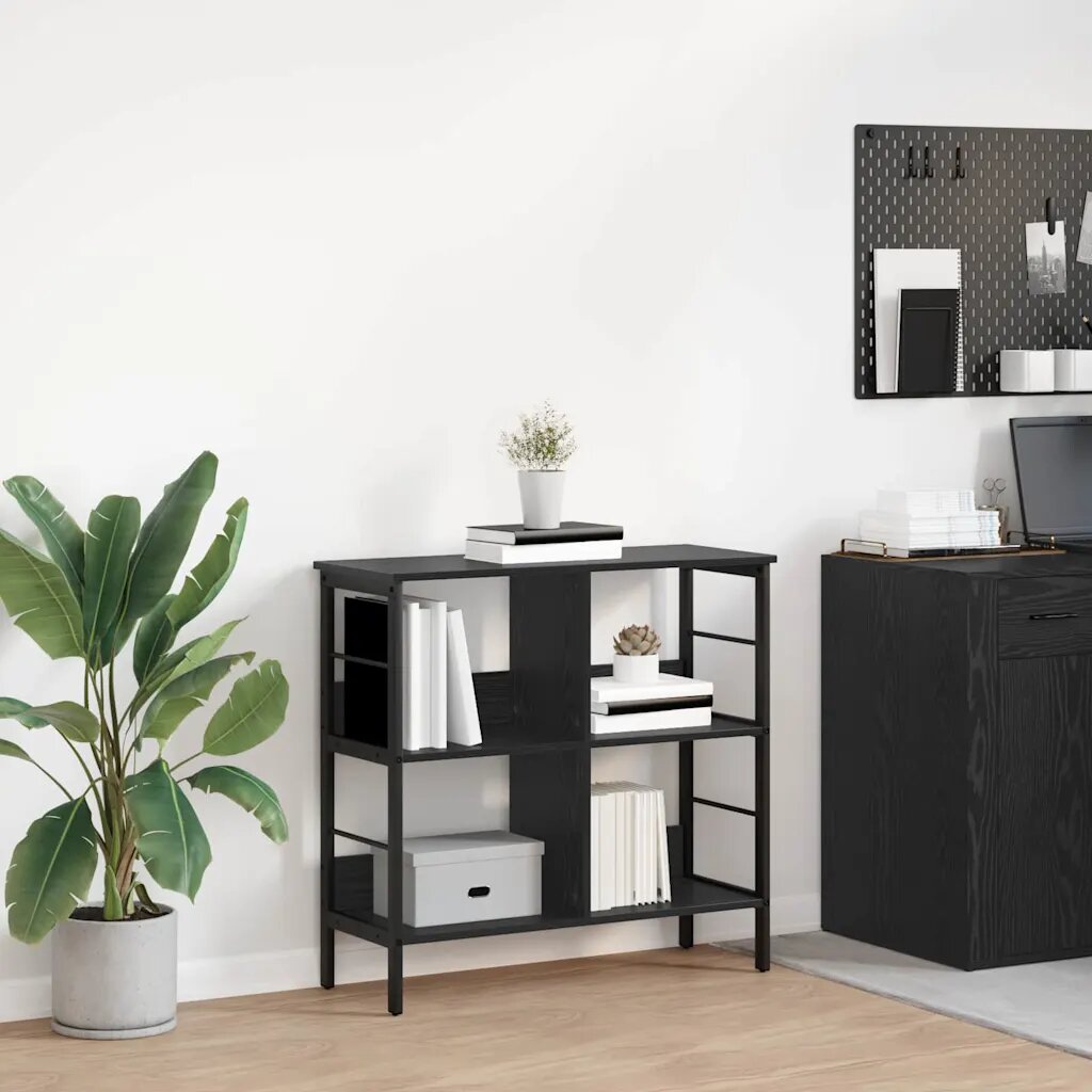 vidaXL Рафт за книги 4 нива 82 x 32 x 79 см Инженерна дървесина