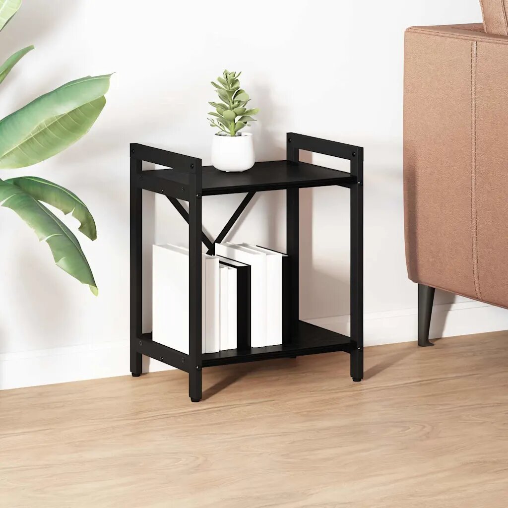 vidaXL Рафт за книги 40 x 30 x 50 cm Инженерна дървесина Черния дъб