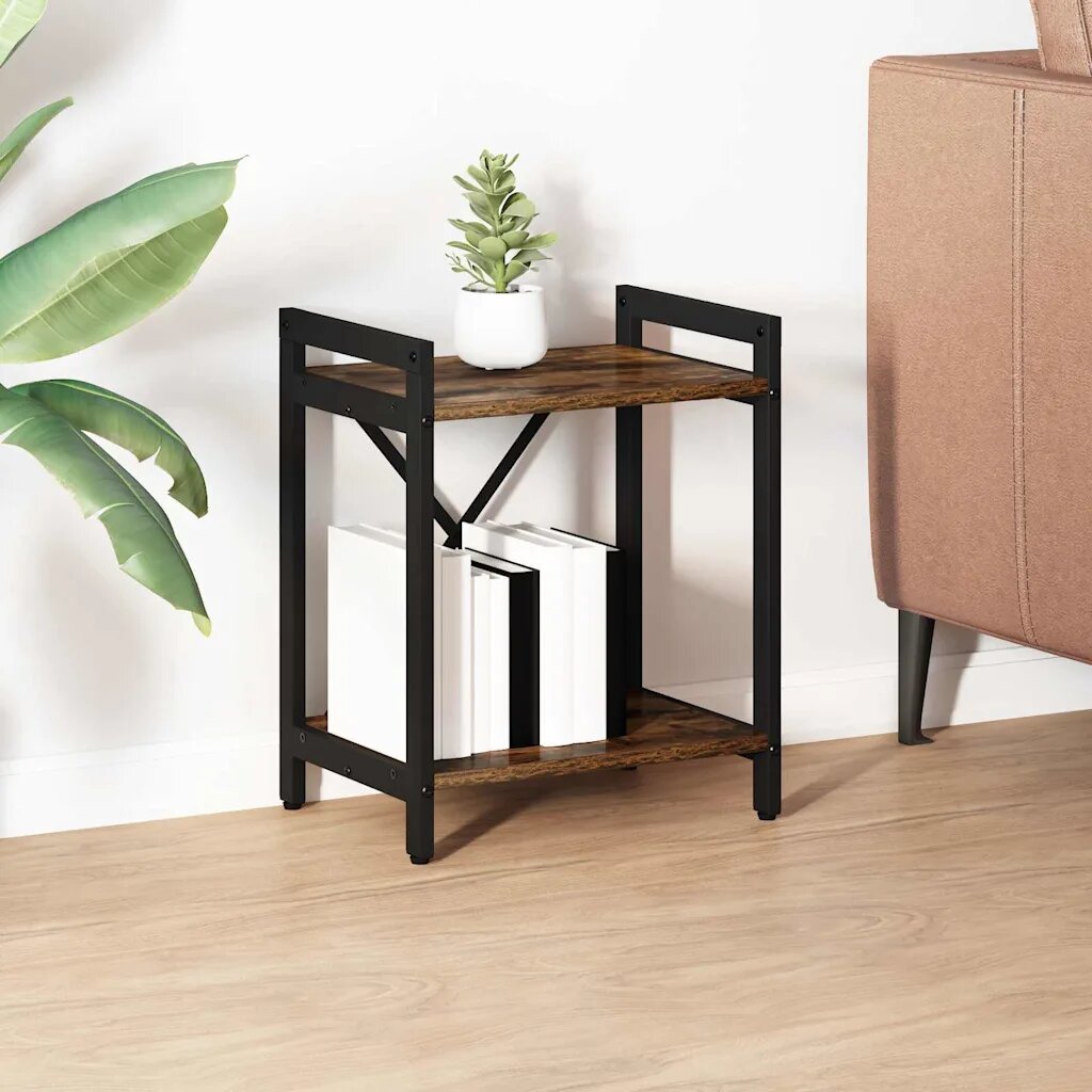 vidaXL Рафт за книги 40 x 30 x 50 cm Инженерна дървесина Димян дъб
