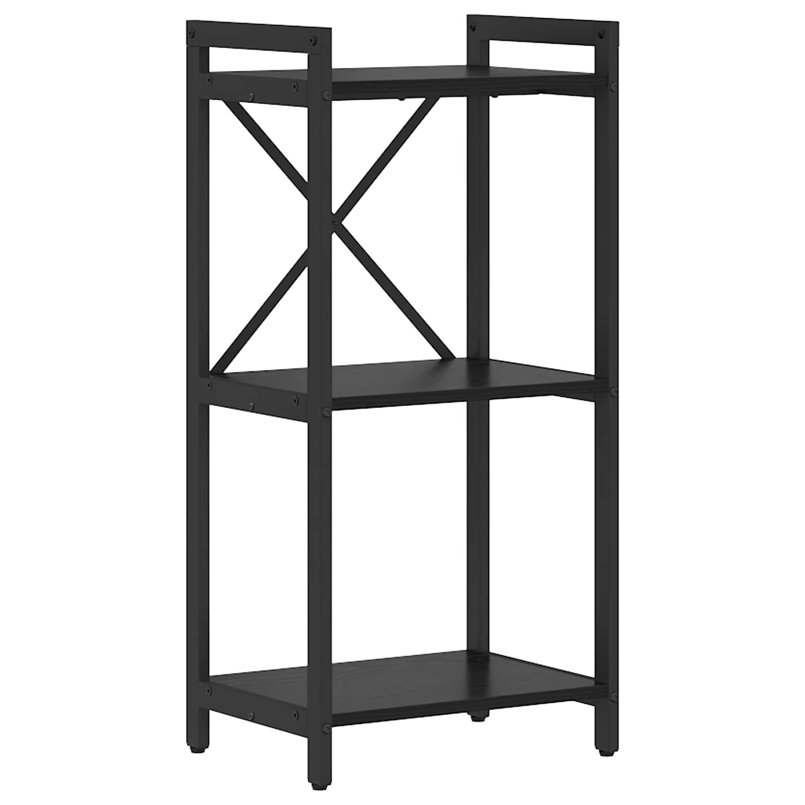 vidaXL Рафт за книги 40 x 30 x 85 см Инженерна дървесина Черния дъб