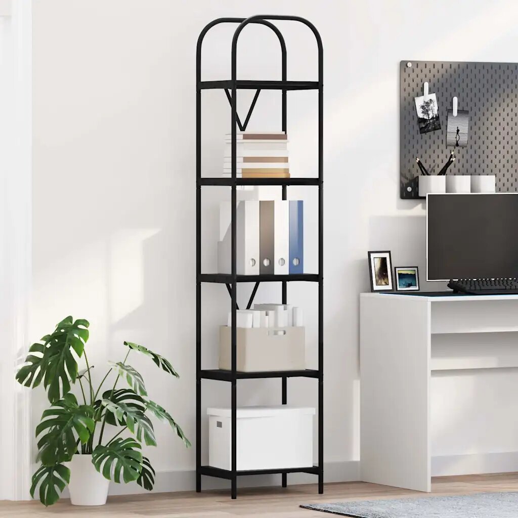 vidaXL Рафт за книги 5 нива 40 x 30 x 183 см Инженерна дървесина