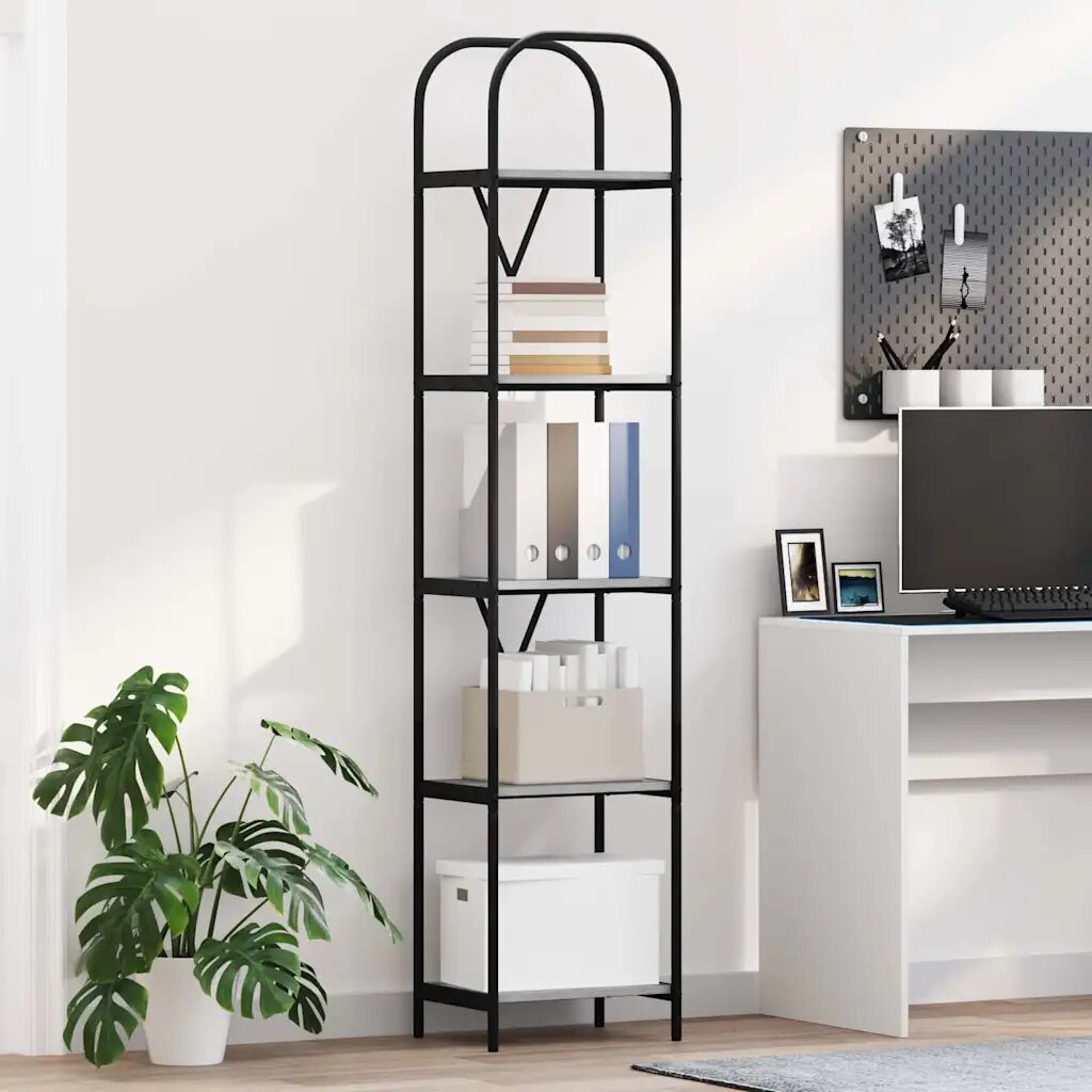 vidaXL Рафт за книги 5 нива 40 x 30 x 183 см Инженерна дървесина