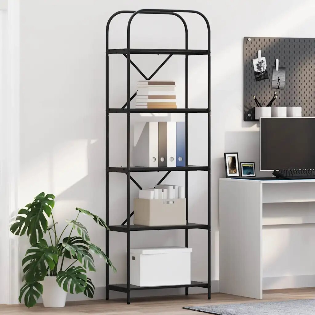 vidaXL Рафт за книги 5 нива 60 x 30 x 183 см Инженерна дървесина