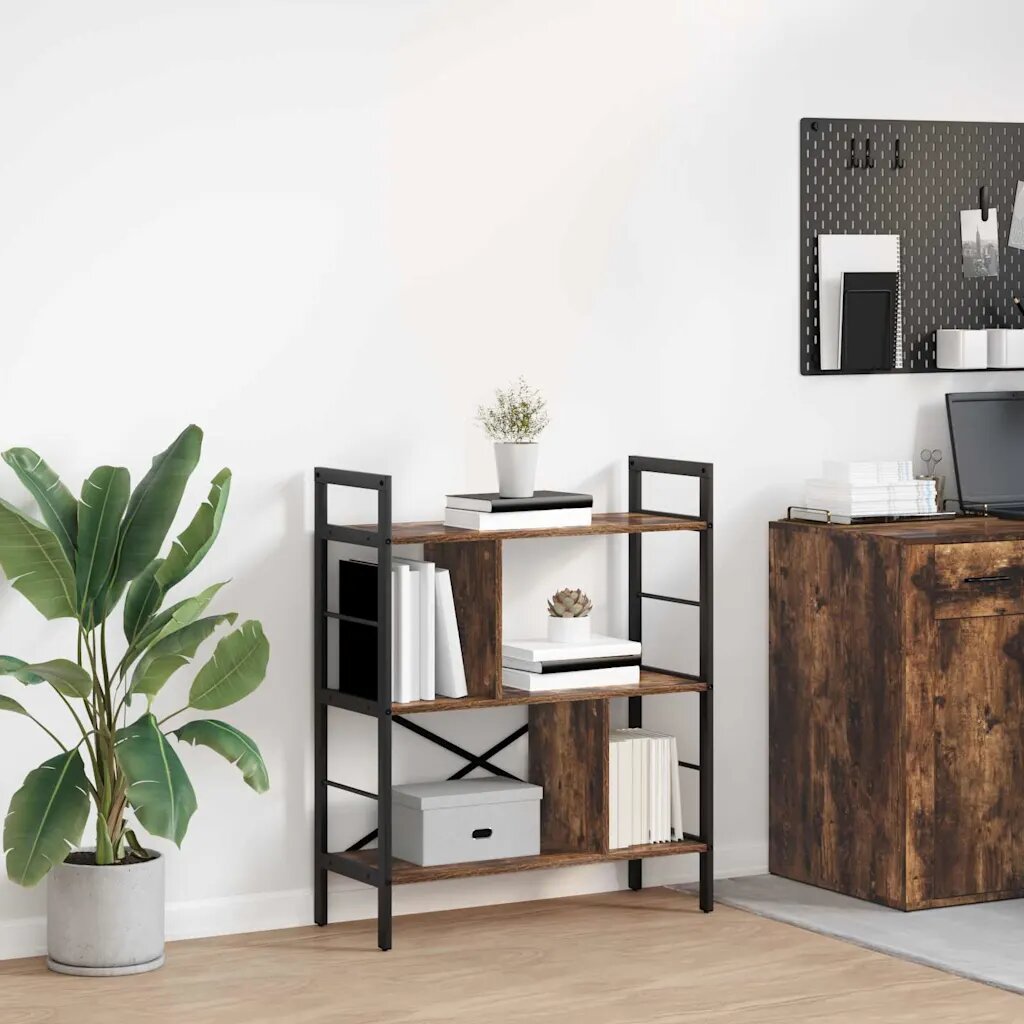 vidaXL Рафт за книги 5 нива 75 x 30 x 91 см Инженерна дървесина