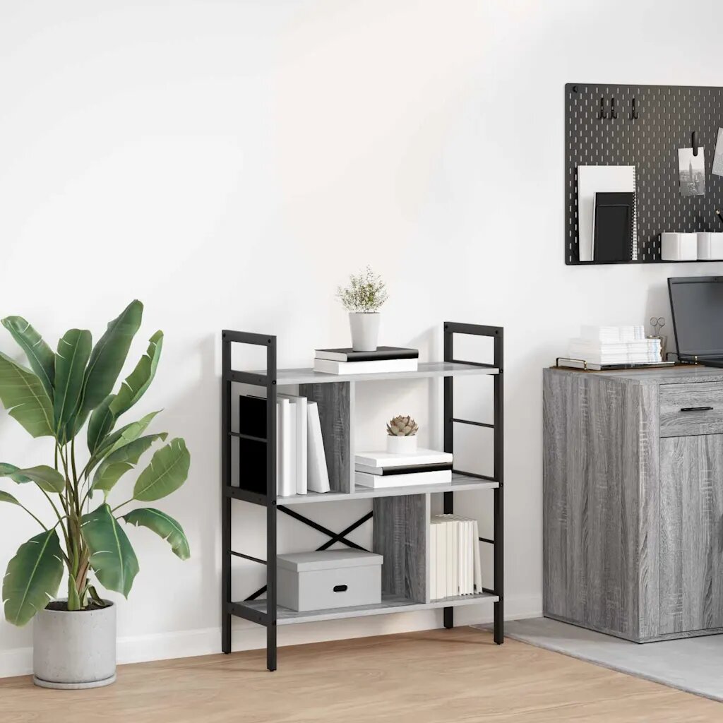vidaXL Рафт за книги 5 нива 75 x 30 x 91 см Инженерна дървесина