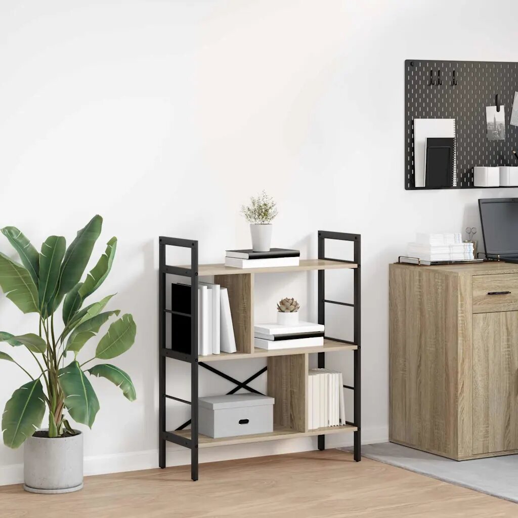 vidaXL Рафт за книги 5 нива 75 x 30 x 91 см Инженерна дървесина