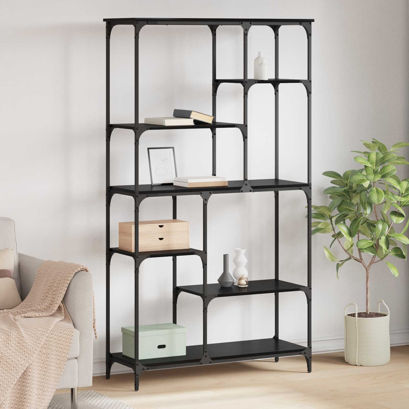 vidaXL Рафт за книги 5 нива 99 x 355 x 176 cm Инженерна дървесина